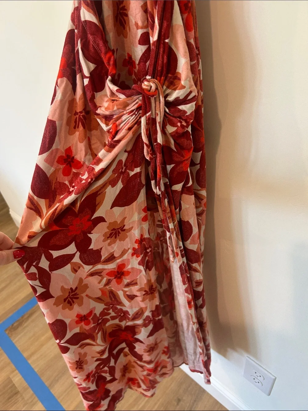 Free People Pink Floral Backless Maxi Dress - Picture 6 of 6